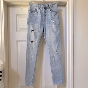 Forever 21, Women’s Light Blue Denim, Button-Fly Jeans, Size 24